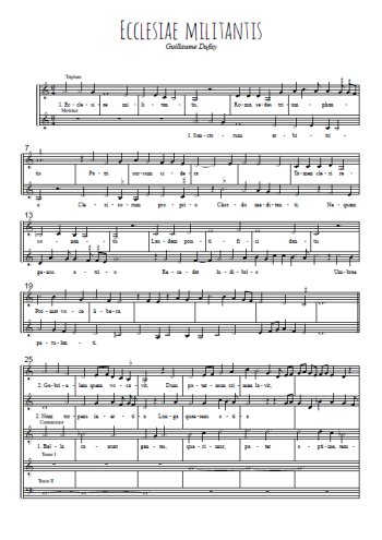 Guillaume Dufay - Ecclesiae militantis